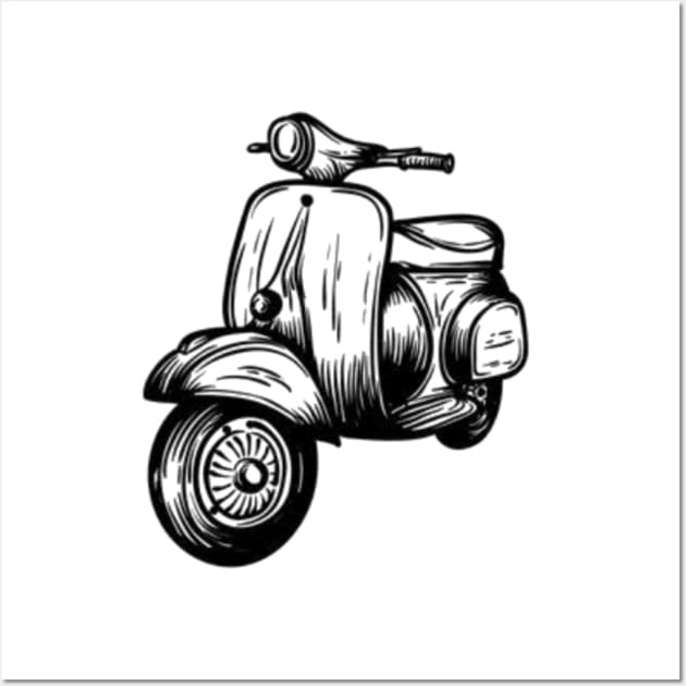 Motorcycle vespa Wall Art by WARKUZENA